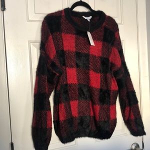Buffalo plaid sweater